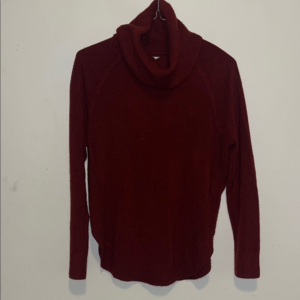 Croft & Barrow Deep Red Cowl Neck Sweater